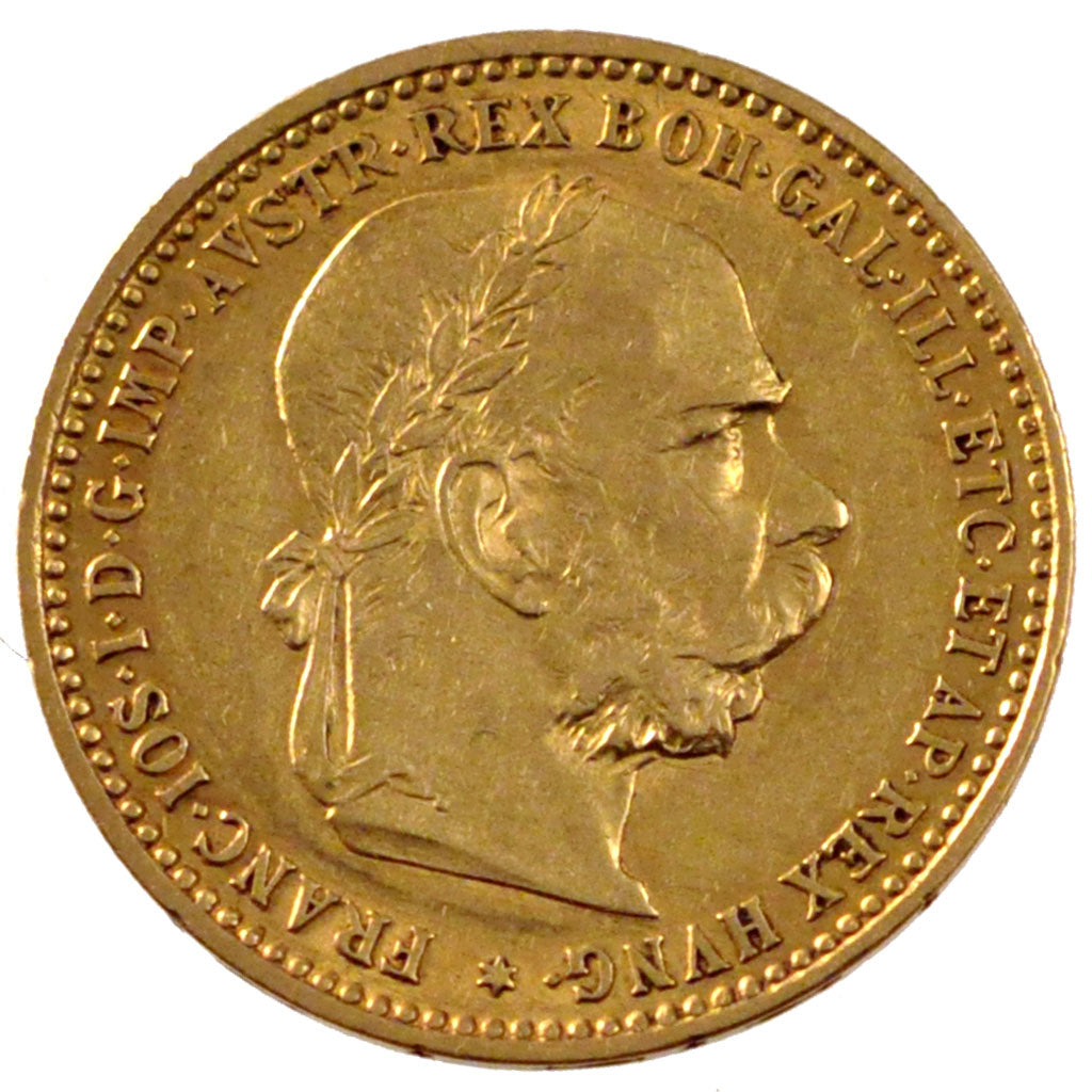 AUSTRIA, 10 Corona, 1897, Vienne, KM #2805, AU(55-58), Gold, 19, 3.35