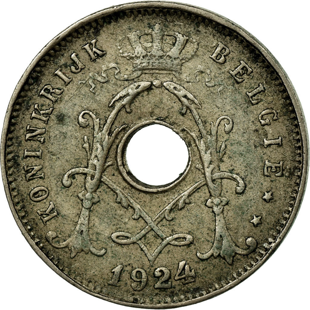 Moneta, Belgio, 5 Centimes, 1924, BB, Rame-nichel, KM:67