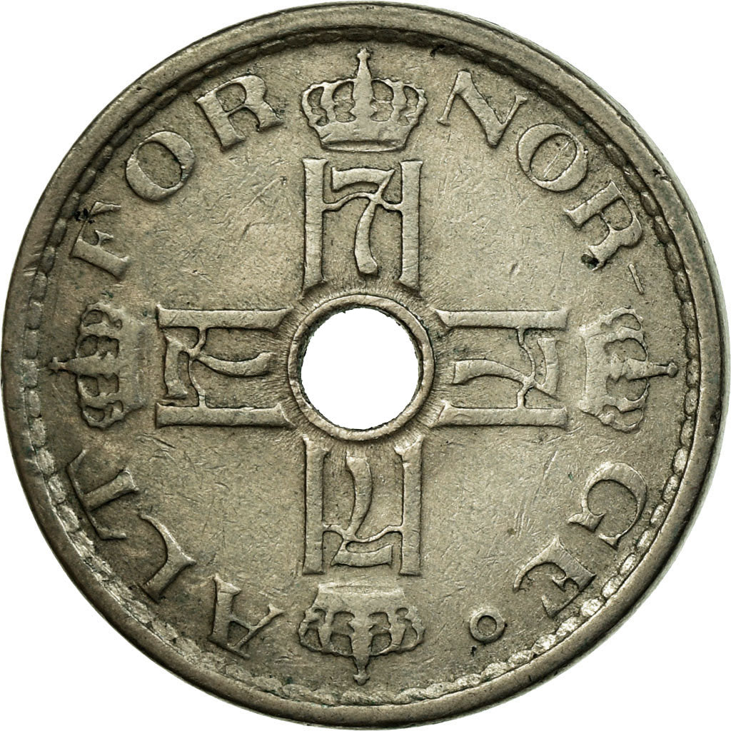 Moneda, Noruega, Haakon VII, 50 Öre, 1947, MBC, Cobre - níquel, KM:386