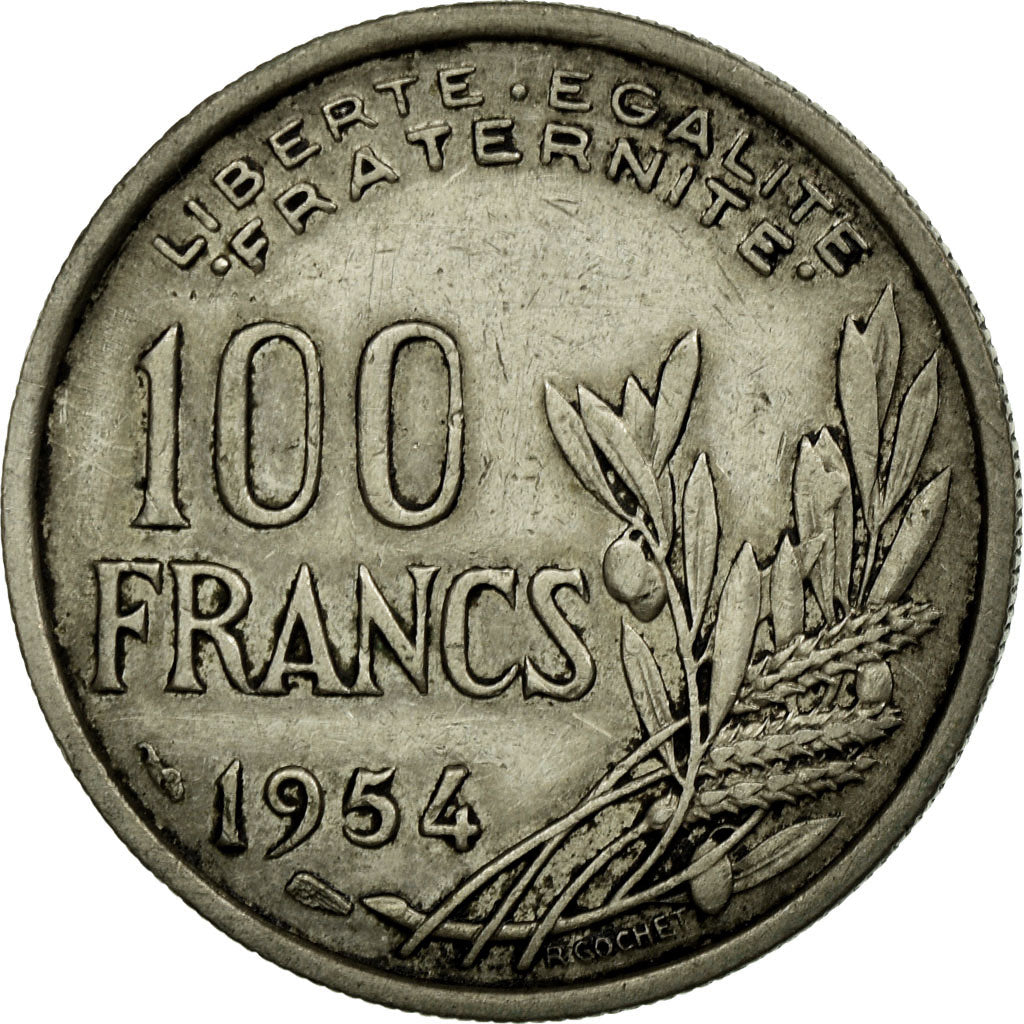 Monnaie, France, Cochet, 100 Francs, 1954, TB+, Copper-nickel, Gadoury:897