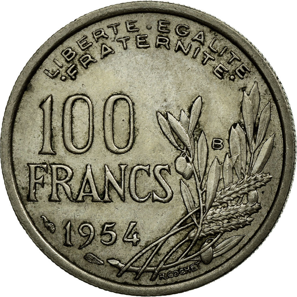 Munten, Frankrijk, Cochet, 100 Francs, 1954, Beaumont - Le Roger, ZF