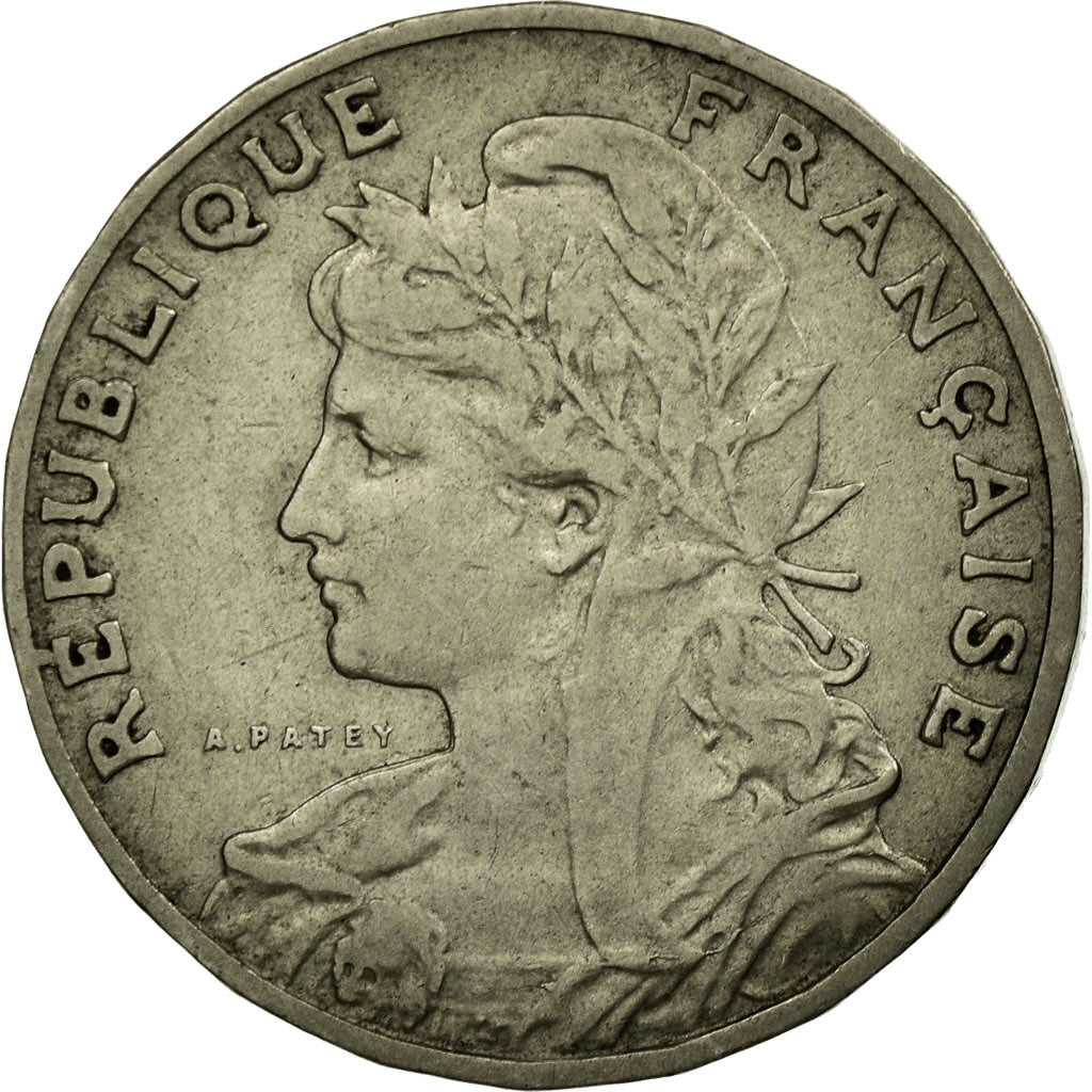 Moneta, Francia, Patey, 25 Centimes, 1905, MB+, Nichel, KM:856, Gadoury:364