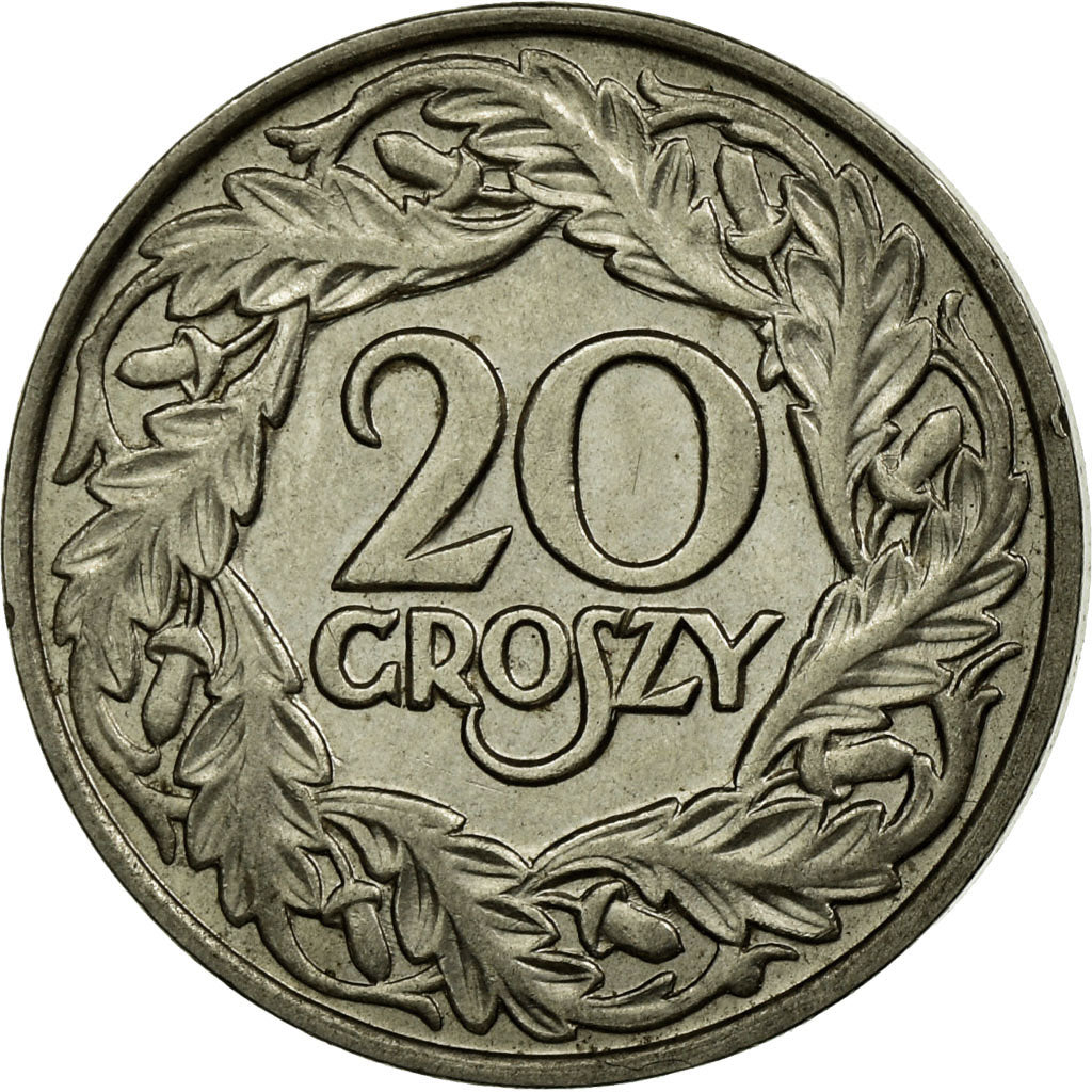 Moneda, Polonia, 20 Groszy, 1923, MBC, Níquel, KM:12