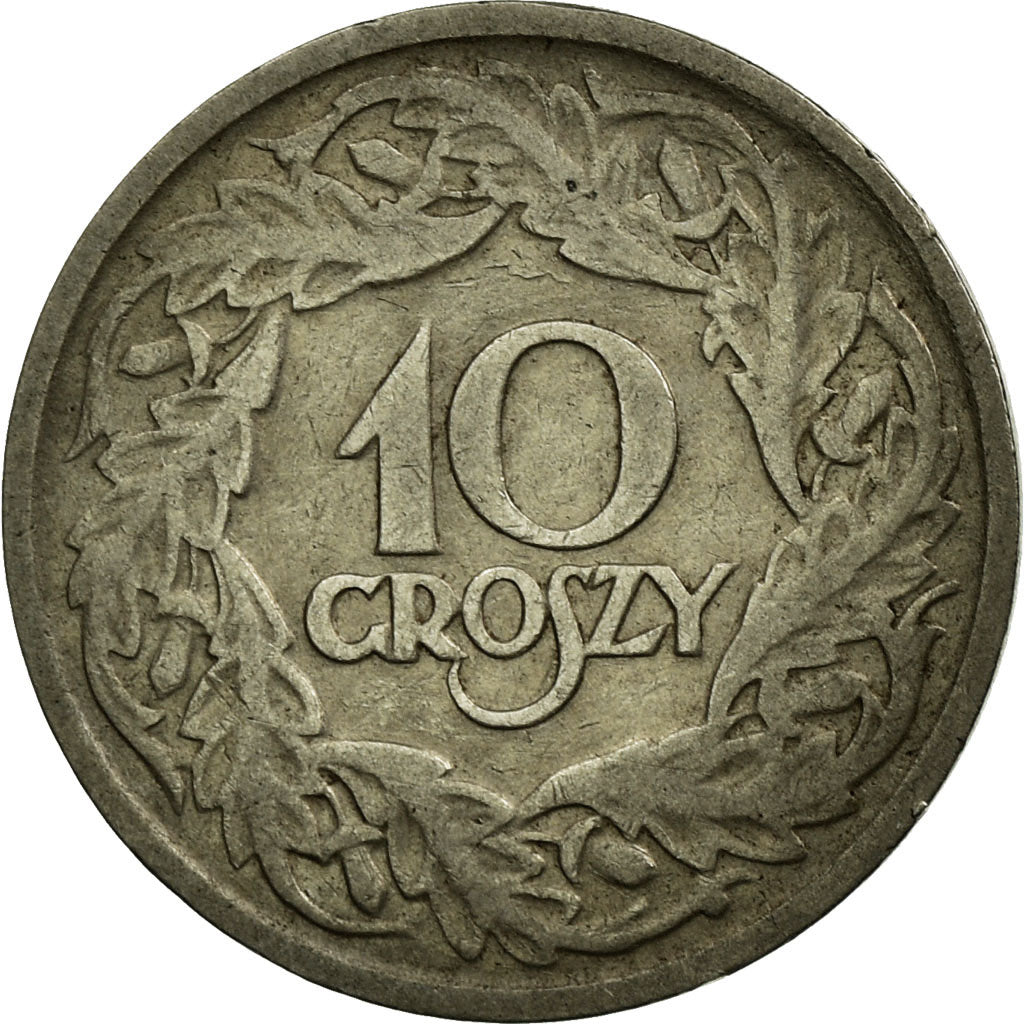 Moneda, Polonia, 10 Groszy, 1923, BC+, Níquel, KM:11