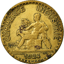 Coin, France, Chambre de commerce, Franc, 1924, Paris, VF(20-25)