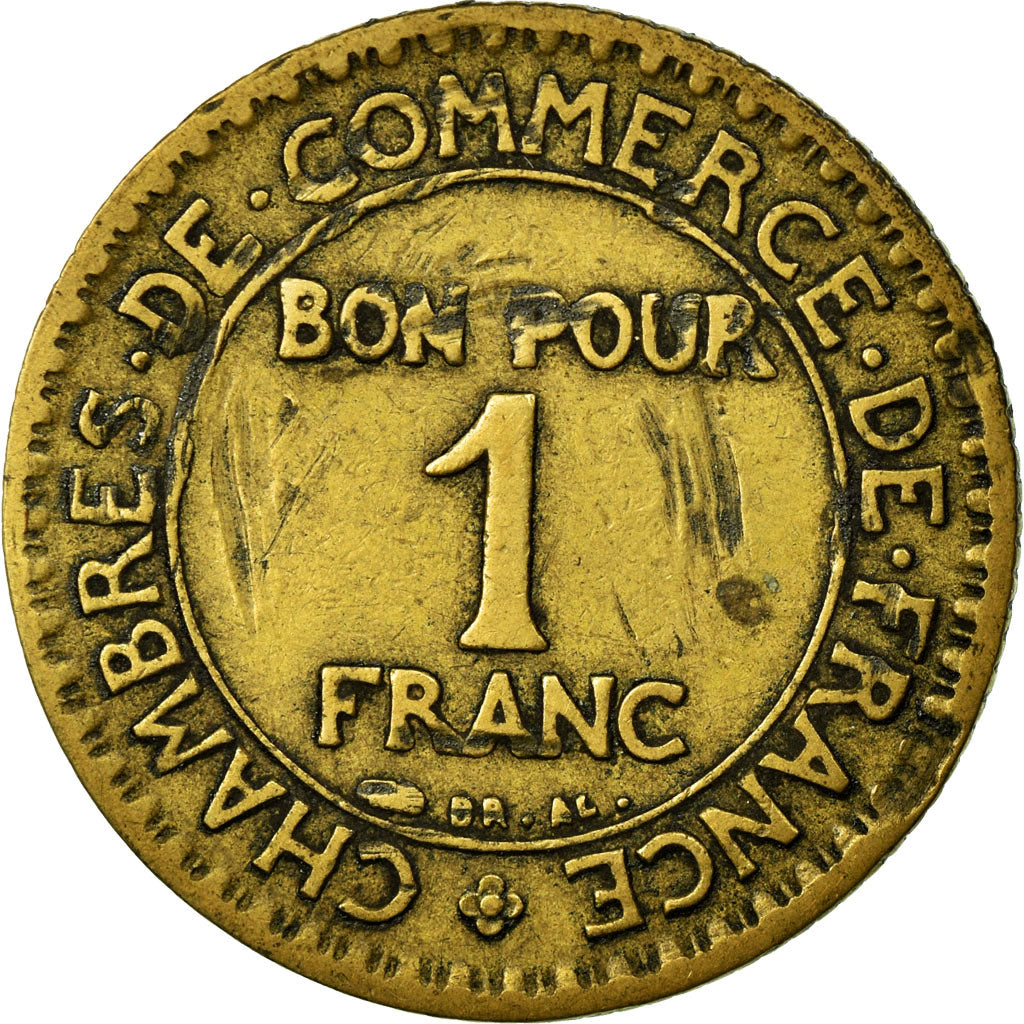 Coin, France, Chambre de commerce, Franc, 1927, Paris, EF(40-45)