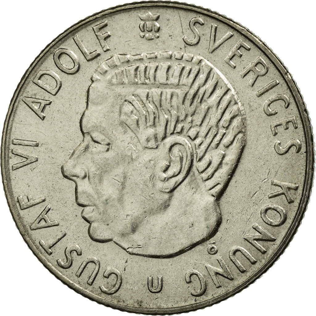 Coin, Sweden, Gustaf VI, Krona, 1973, EF(40-45), Copper-Nickel Clad Copper