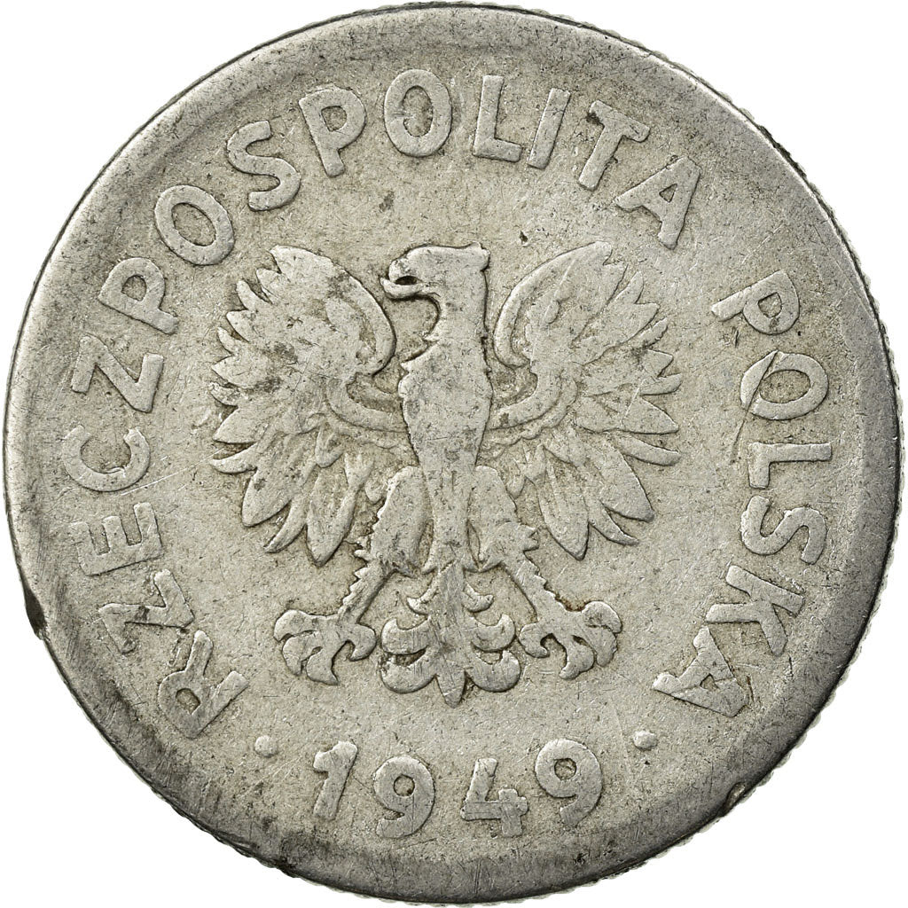 Monnaie, Pologne, Zloty, 1949, Kremnica, TB, Copper-nickel, KM:45