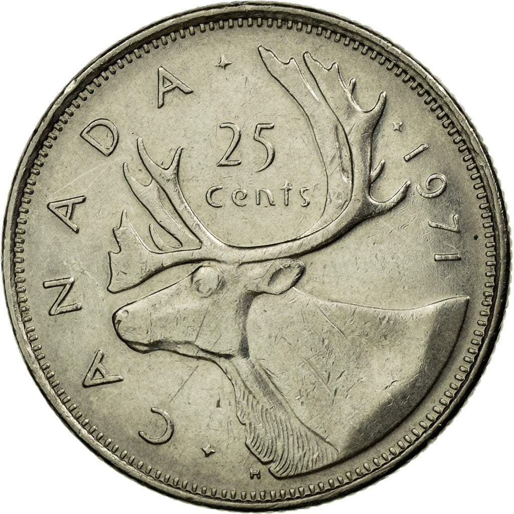 Coin, Canada, Elizabeth II, 25 Cents, 1971, Royal Canadian Mint, Ottawa