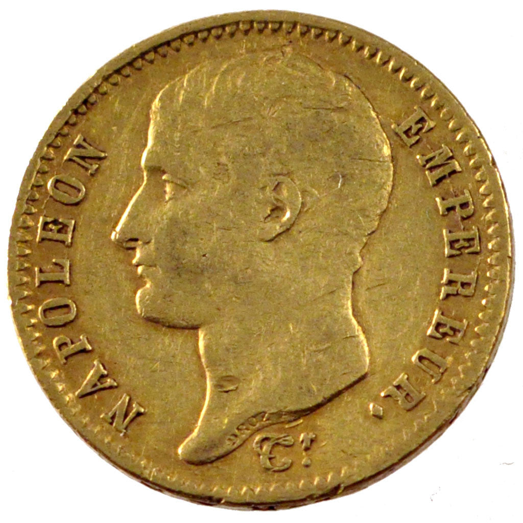 FRANCE, Napoléon I, 20 Francs, 1807, Paris, KM #A687.1, EF(40-45), Gold, Gadoury