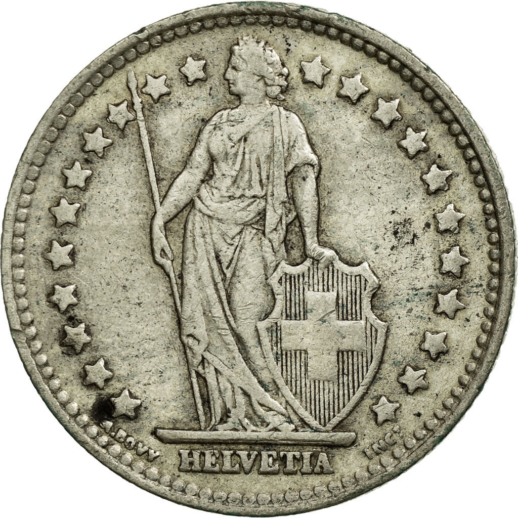 Coin, Switzerland, Franc, 1945, EF(40-45), Silver, KM:24