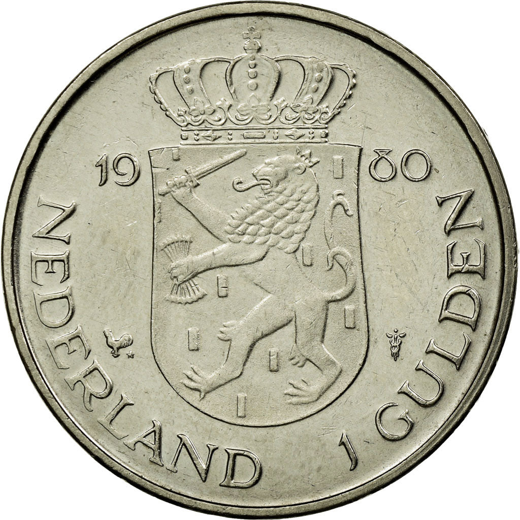 Coin, Netherlands, Beatrix, Investiture of New Queen, Gulden, 1980, EF(40-45)
