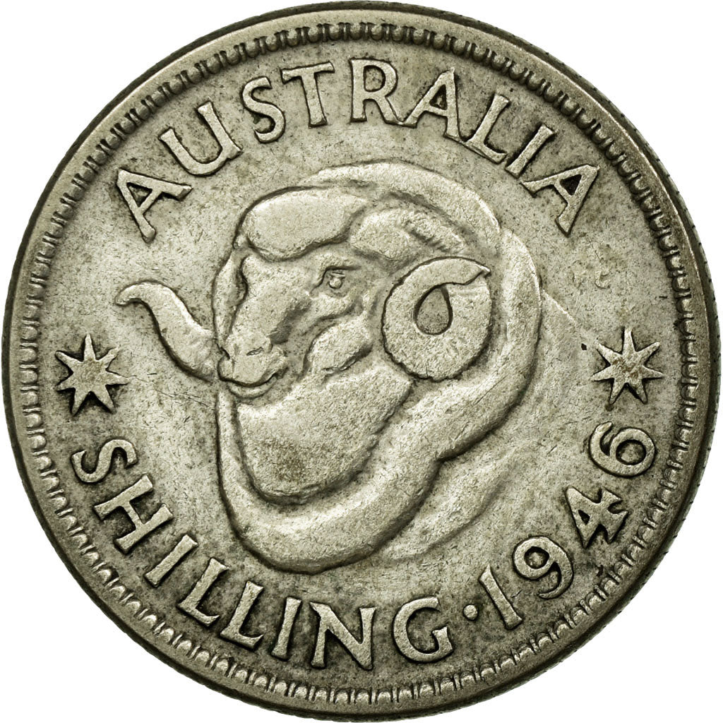 Coin, Australia, George VI, Shilling, 1946, EF(40-45), Silver, KM:39a