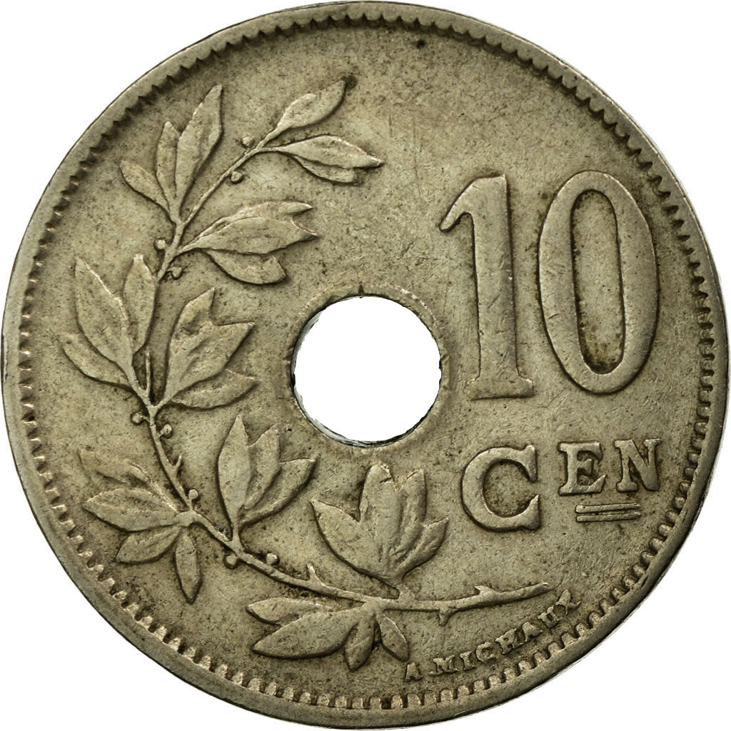 Münze, Belgien, 10 Centimes, 1925, SS, Copper-nickel, KM:86