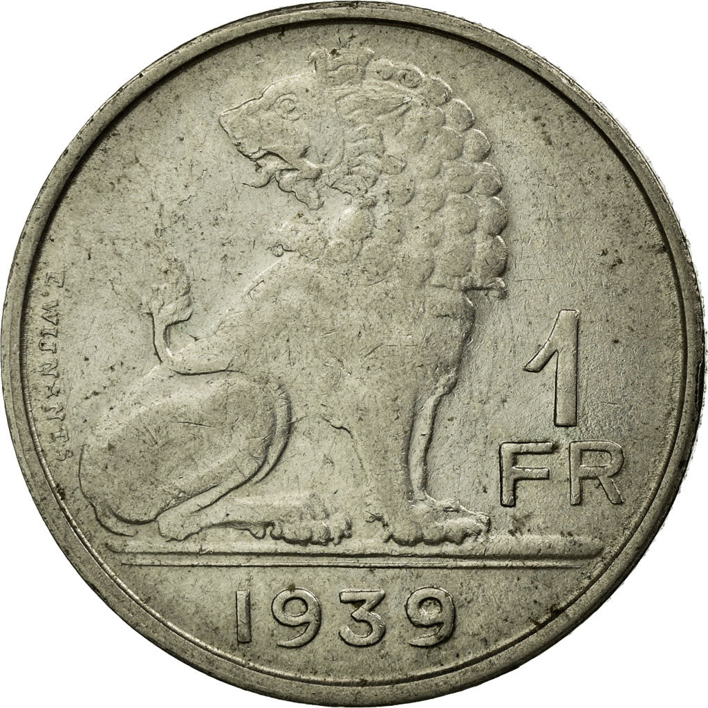 Coin, Belgium, Franc, 1939, EF(40-45), Nickel, KM:119