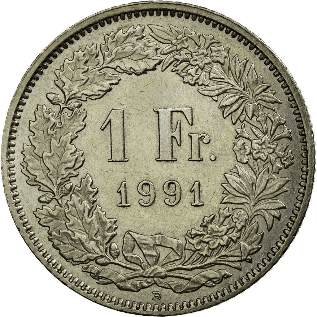 Monnaie, Suisse, Franc, 1991, Bern, TTB, Copper-nickel, KM:24a.3