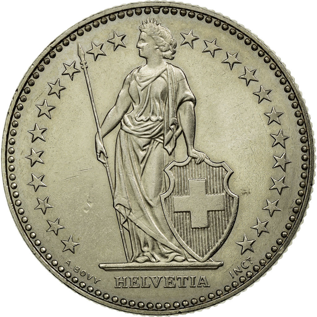 Münze, Schweiz, 2 Francs, 1992, Bern, VZ, Copper-nickel, KM:21a.3