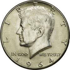 Coin, United States, Kennedy Half Dollar, Half Dollar, 1964, U.S. Mint