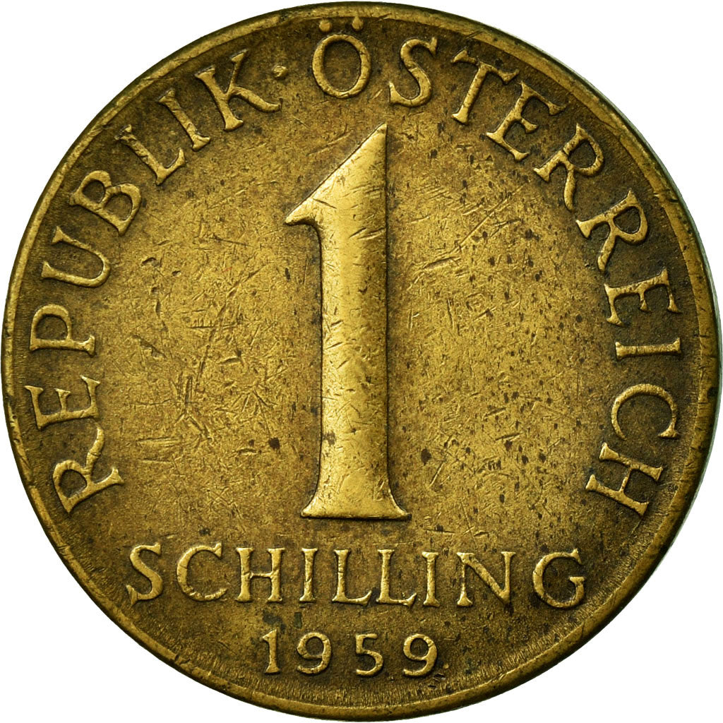 Moneta, Austria, Schilling, 1959, BB, Alluminio-bronzo, KM:2886