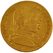 Francia, Louis XVIII, Louis XVIII, 20 Francs, 1814, Bayonne, MB+, Oro, KM:706...