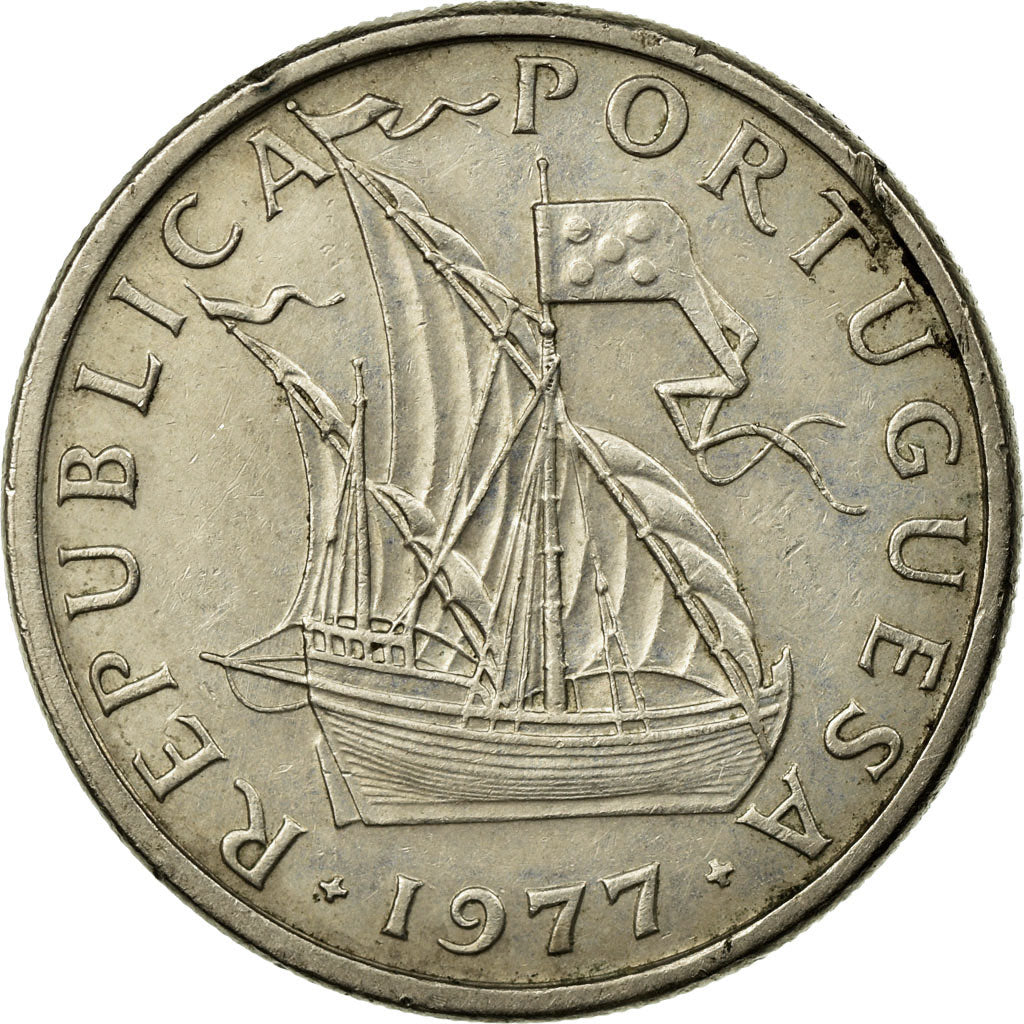 Monnaie, Portugal, 5 Escudos, 1977, TB, Copper-nickel, KM:591
