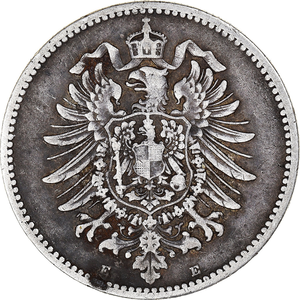 Coin, GERMANY - EMPIRE, Wilhelm I, Mark, 1874, Muldenhütten, VF(30-35), Silver