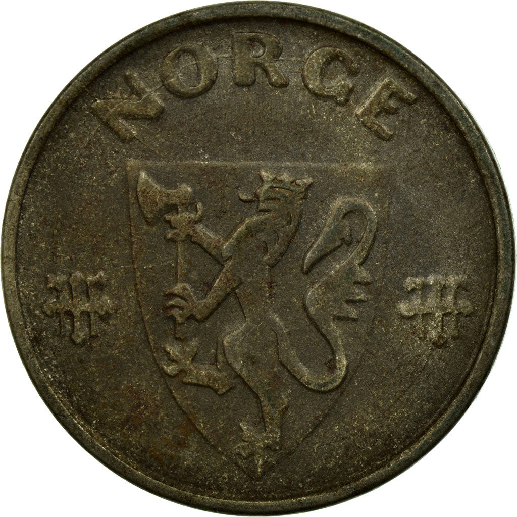 Coin, Norway, Haakon VII, 5 Öre, 1942, VF(30-35), Iron, KM:388