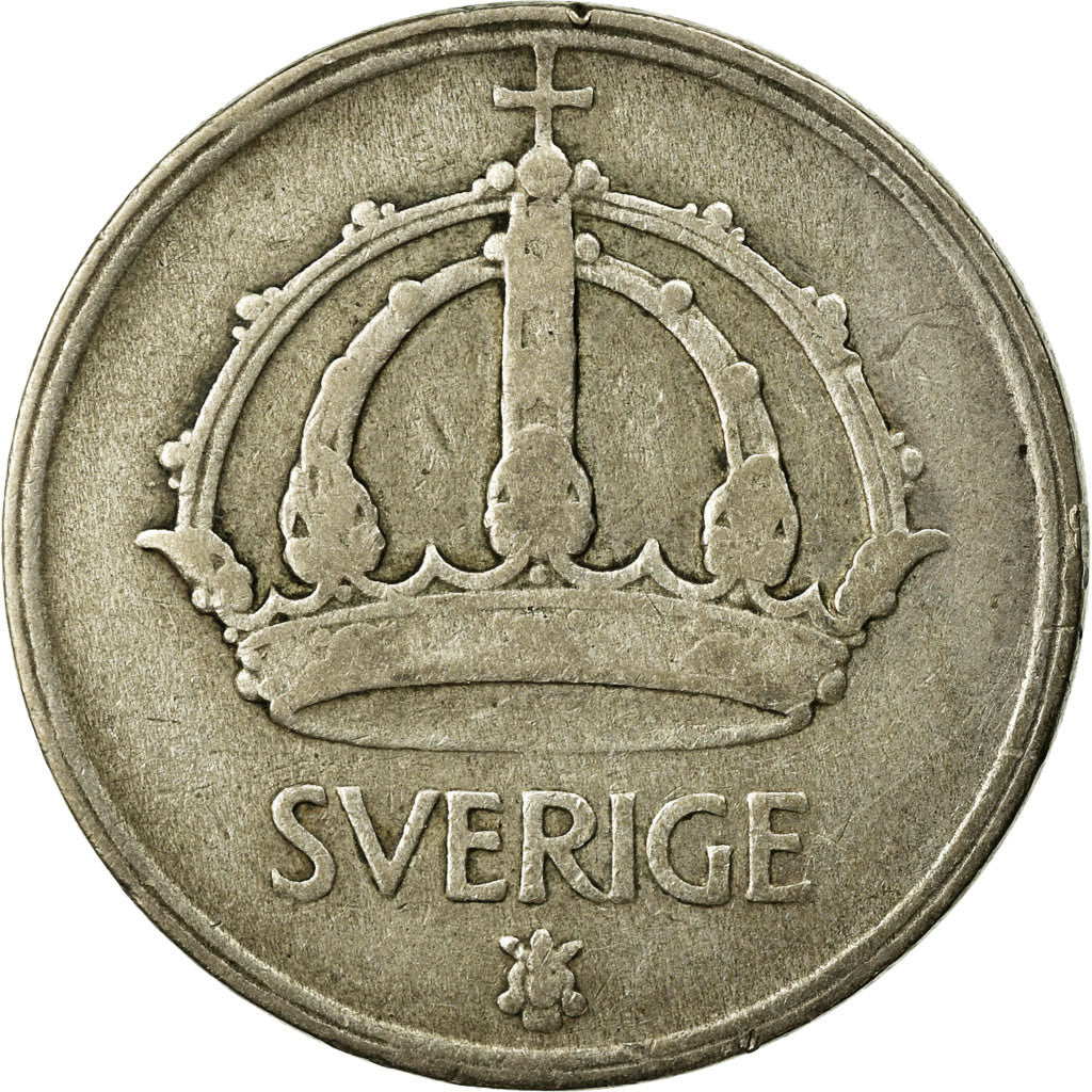 Coin, Sweden, Gustaf V, 50 Öre, 1947, VF(30-35), Silver, KM:817