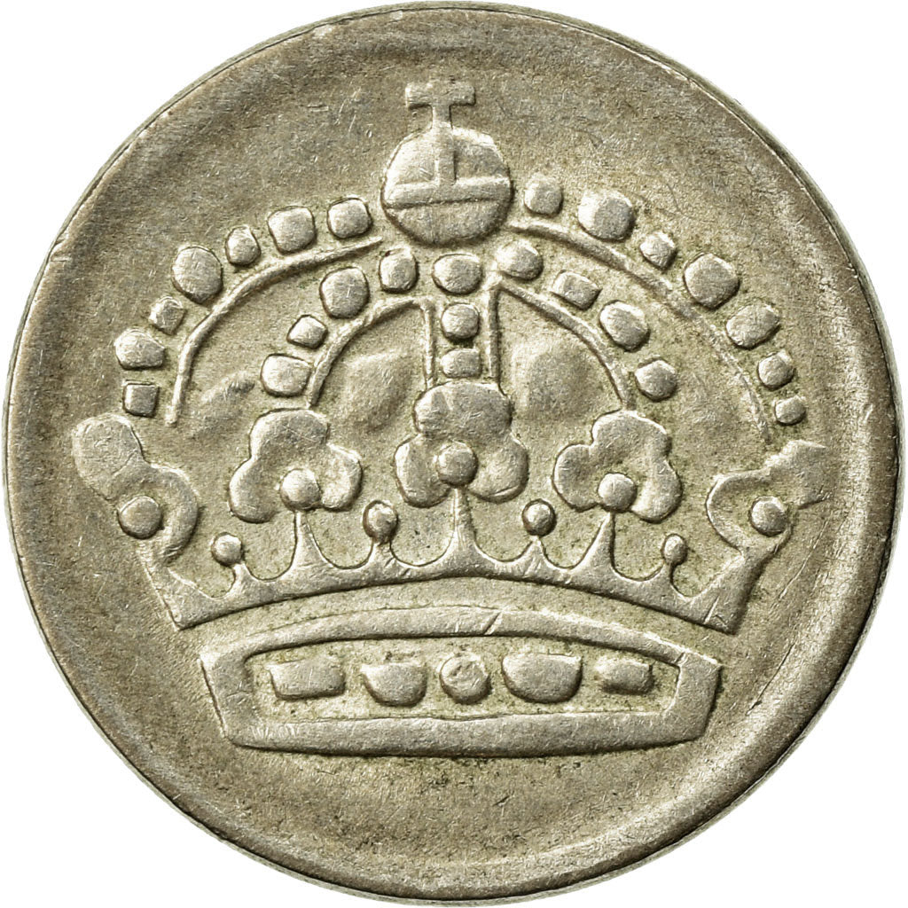 Coin, Sweden, Gustaf VI, 10 Öre, 1962, VF(30-35), Silver, KM:823