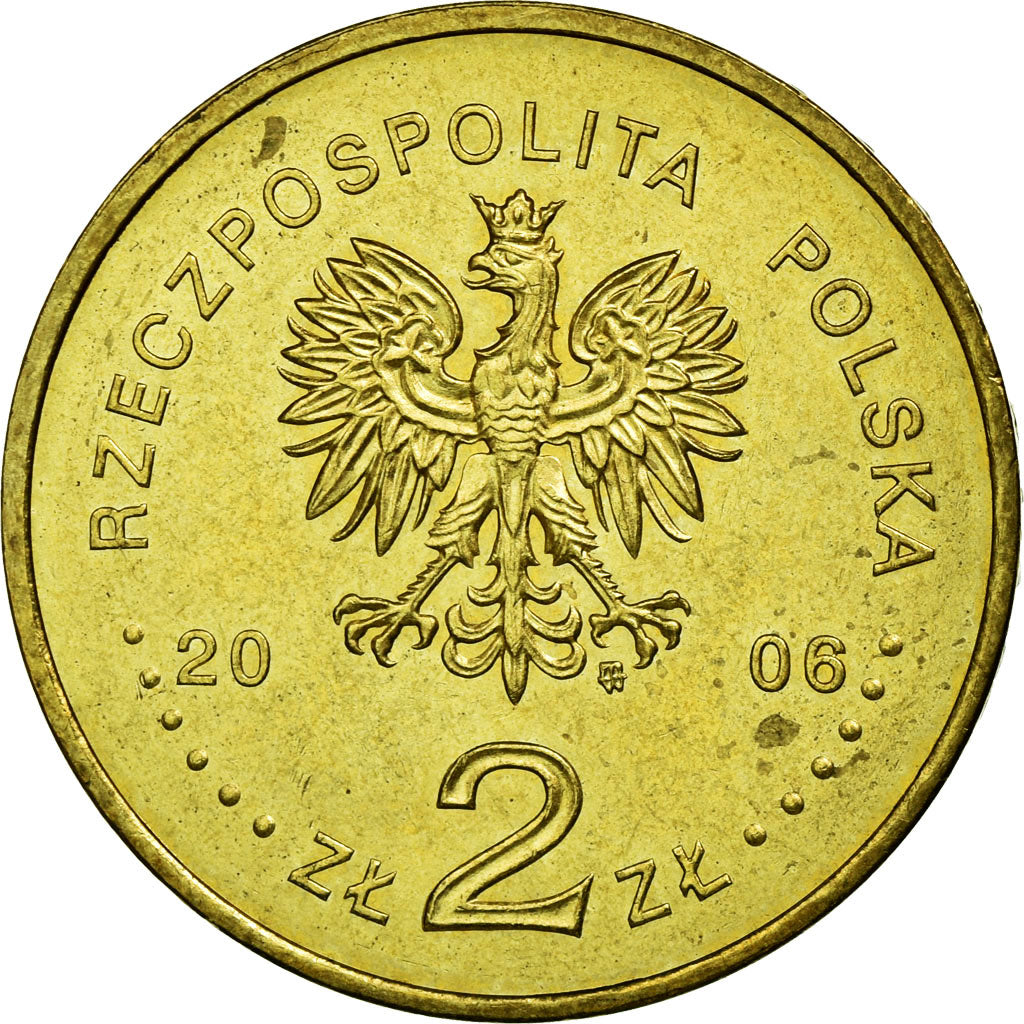 Coin, Poland, 2 Zlote, 2006, Warsaw, EF(40-45), Brass, KM:532
