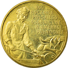 Münze, Polen, 400th Anniversary of Polish settlement in North America, 2 Zlote