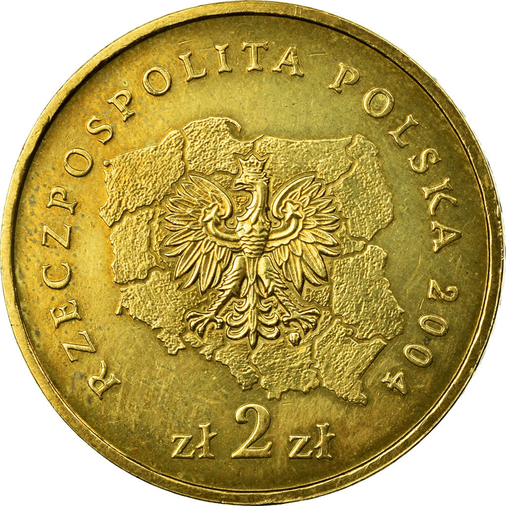 Coin, Poland, 2 Zlote, 2004, Warsaw, EF(40-45), Brass, KM:484