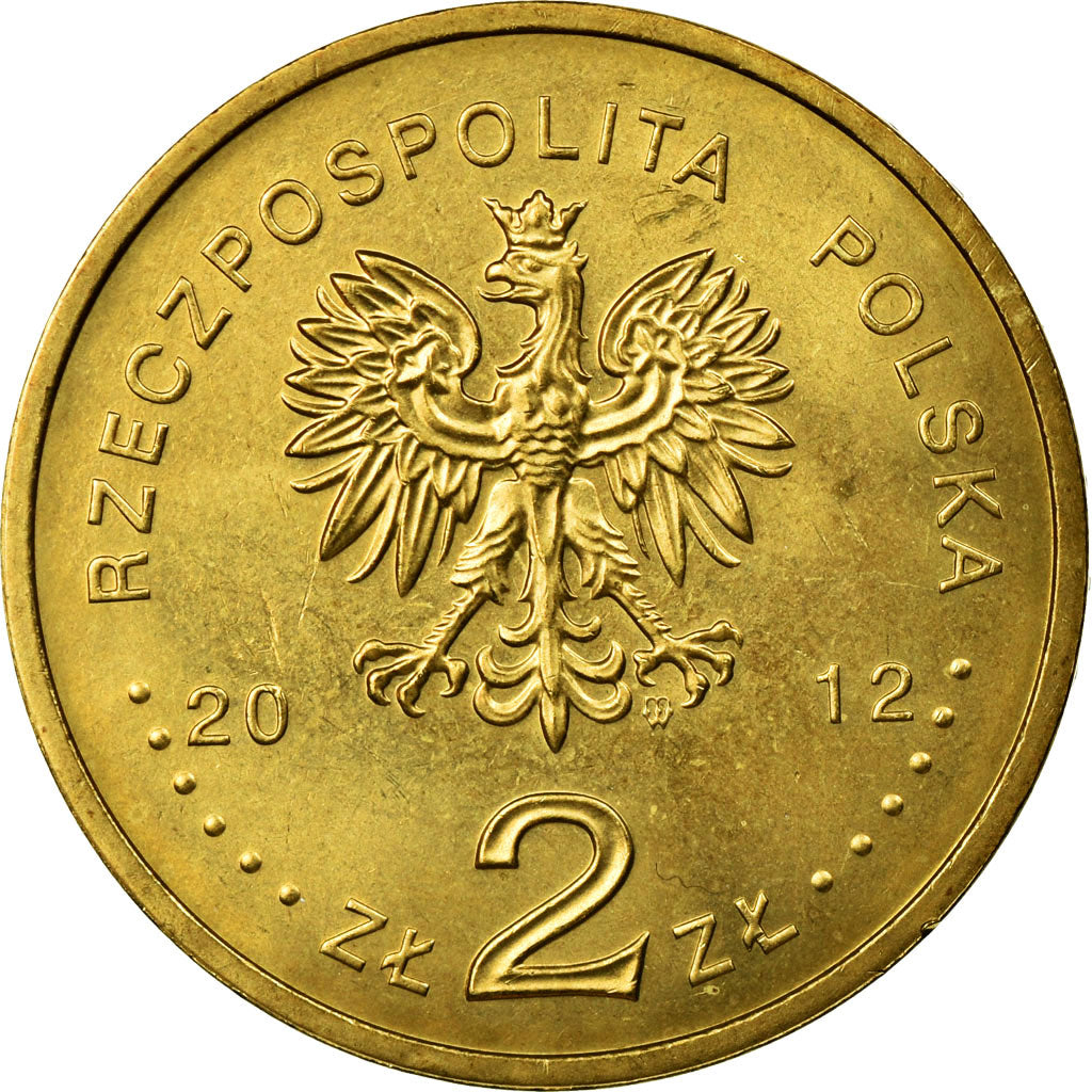 Münze, Polen, 2 Zlotych, 2012, Warsaw, SS, Messing, KM:844