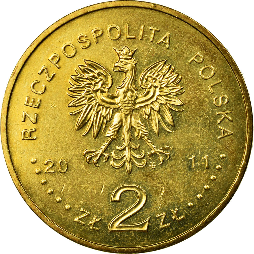 Moneda, Polonia, Kalisz, 2 Zlote, 2011, Warsaw, MBC, Latón, KM:806