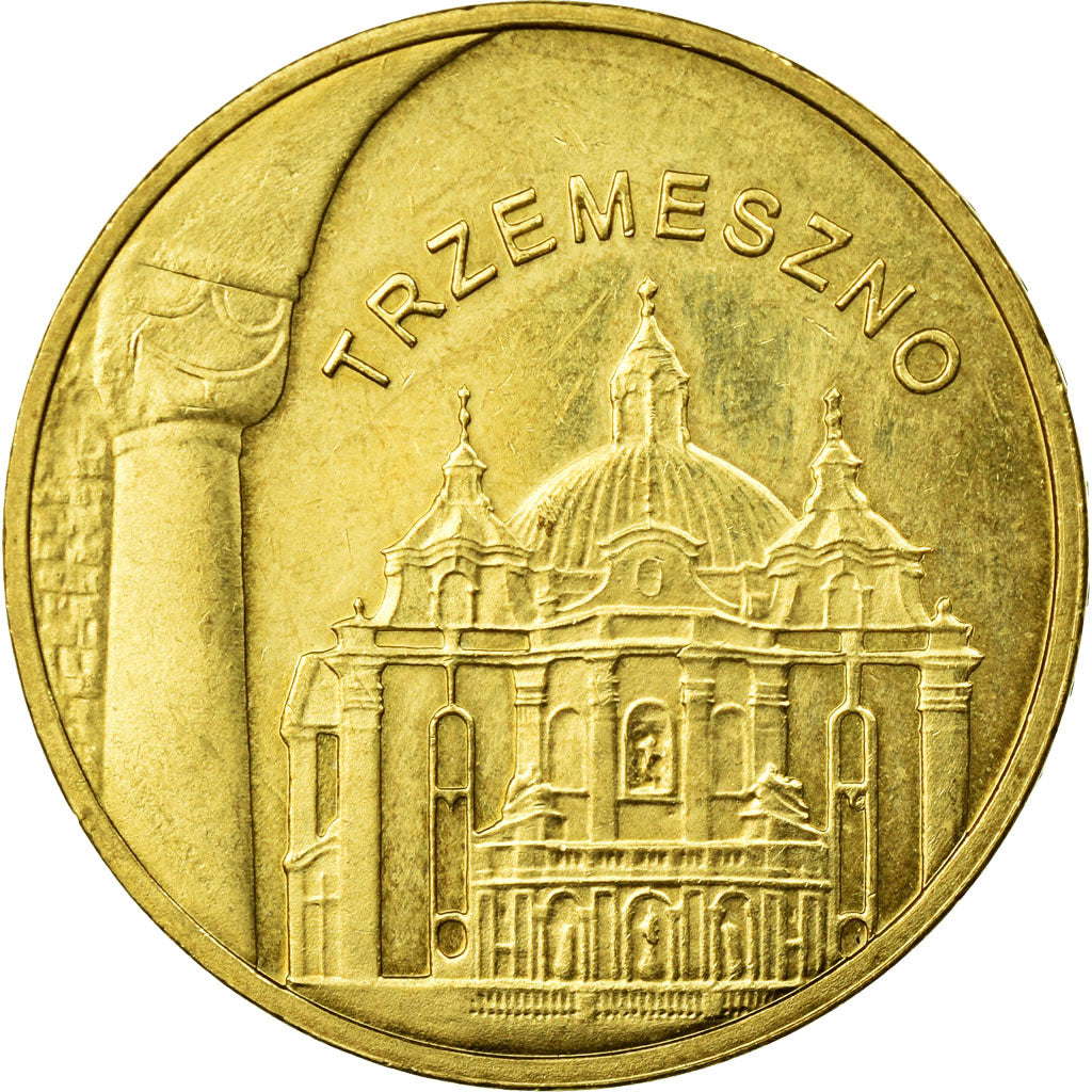 Moneda, Polonia, City of Trzemeszno, 2 Zlote, 2010, MBC, Latón, KM:752