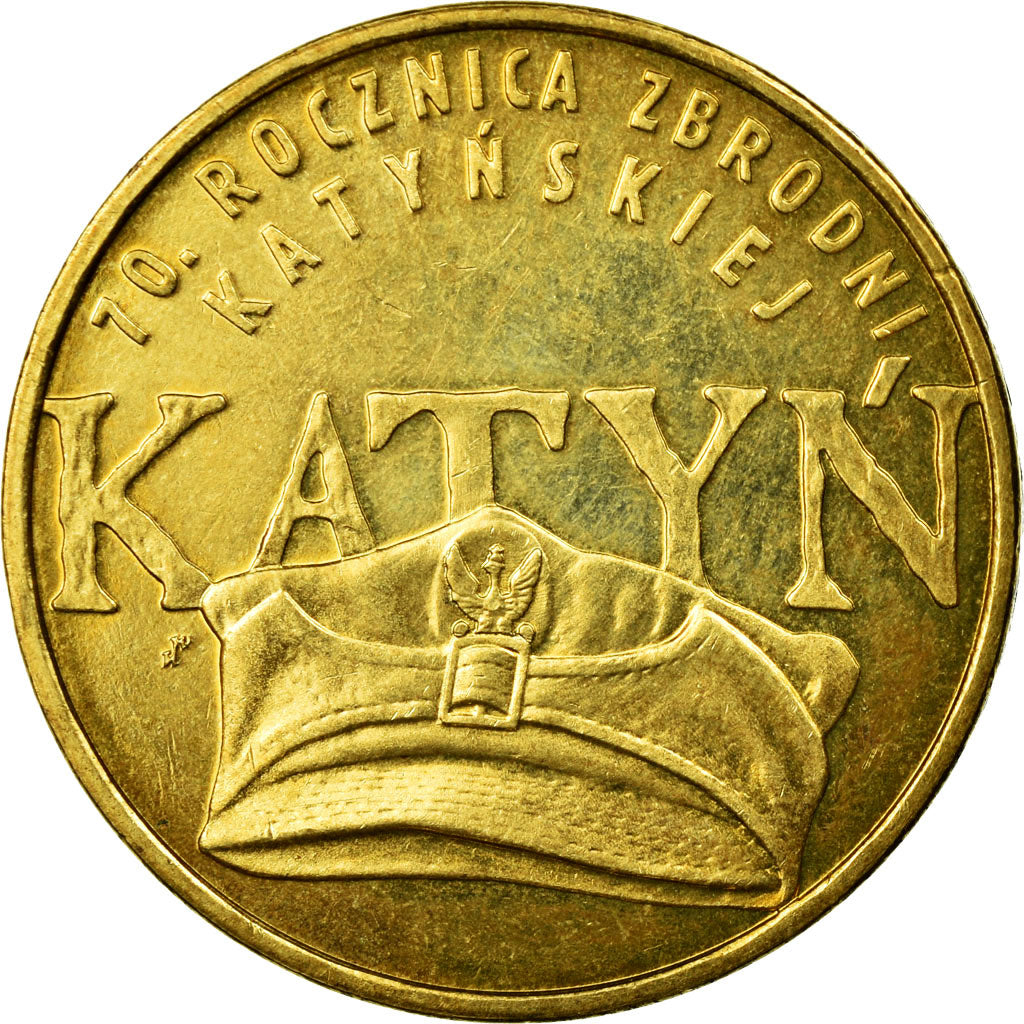 Coin, Poland, Katyn Crime, 2 Zlote, 2010, Warsaw, EF(40-45), Brass, KM:721