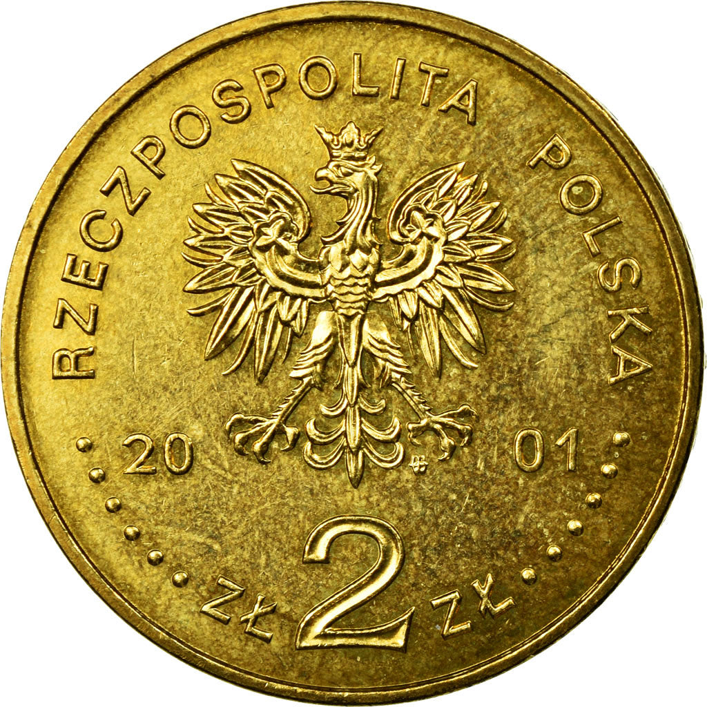 Munten, Polen, Michal Siedlecki, 2 Zlote, 2001, Warsaw, ZF, Tin, KM:421