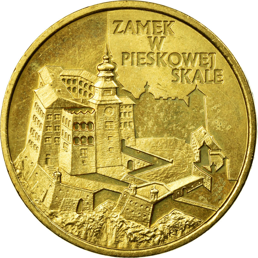 Coin, Poland, Zamek W Pieskowej Skale, 2 Zlote, 1997, Warsaw, EF(40-45), Brass