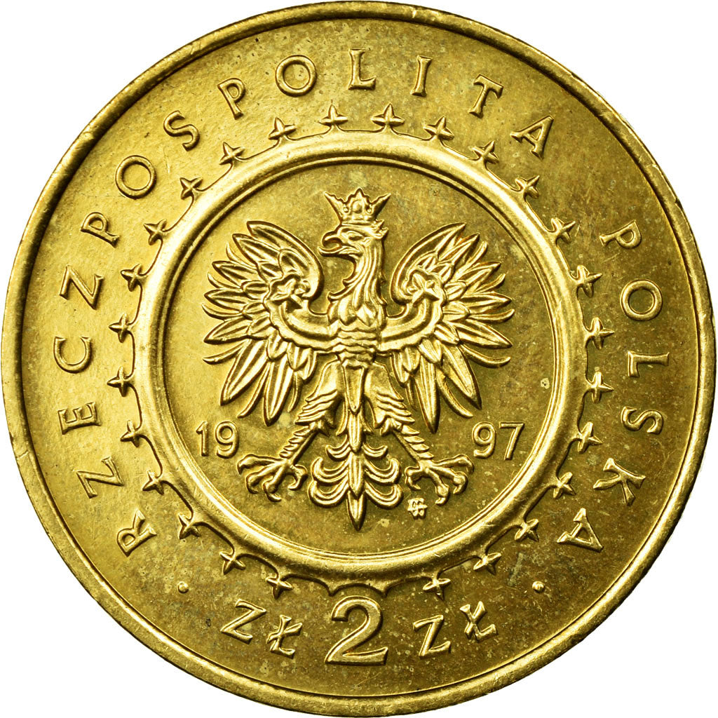 Coin, Poland, Zamek W Pieskowej Skale, 2 Zlote, 1997, Warsaw, EF(40-45), Brass