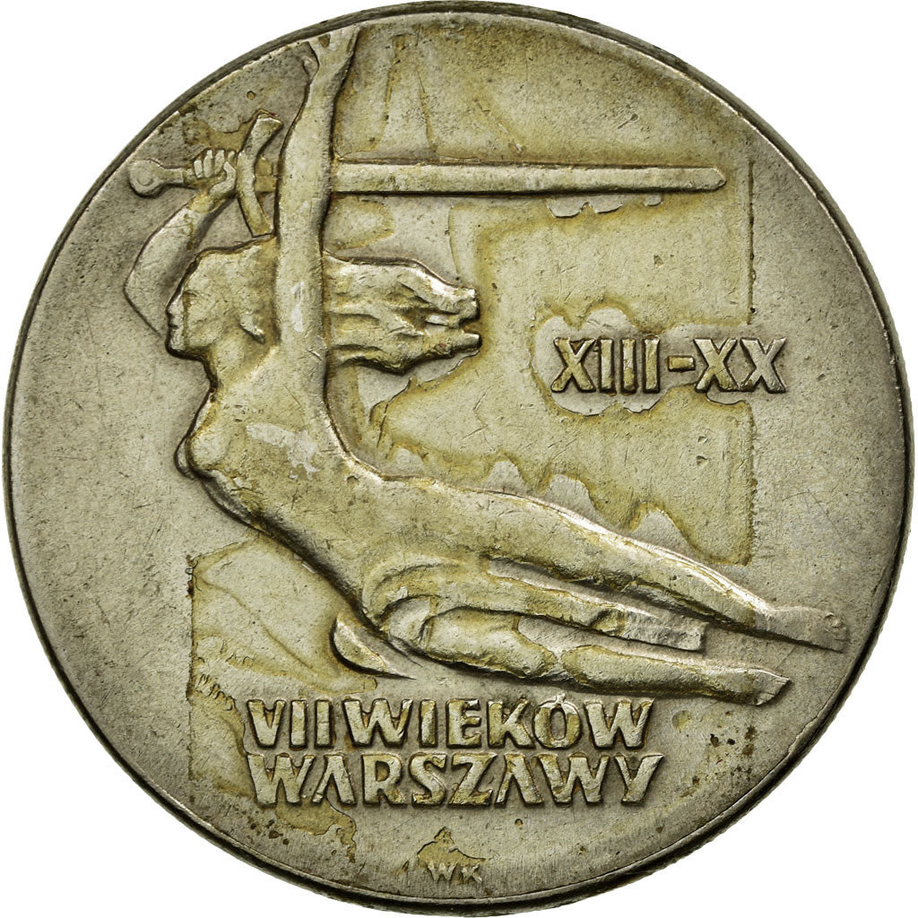 Monnaie, Pologne, 700th Anniversary of Warsaw, 10 Zlotych, 1965, Warsaw, TTB