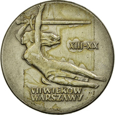 Monnaie, Pologne, 700th Anniversary of Warsaw, 10 Zlotych, 1965, Warsaw, TTB