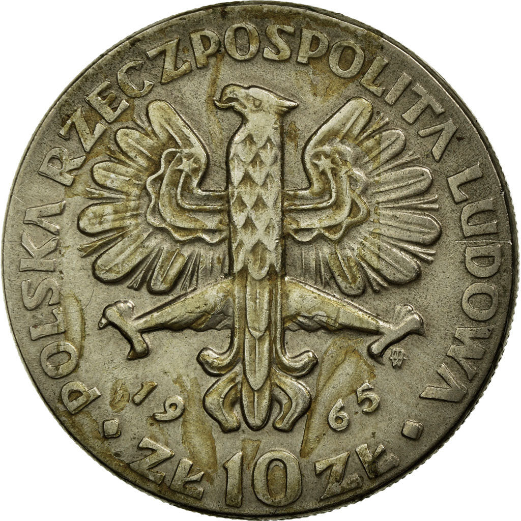 Monnaie, Pologne, 700th Anniversary of Warsaw, 10 Zlotych, 1965, Warsaw, TTB
