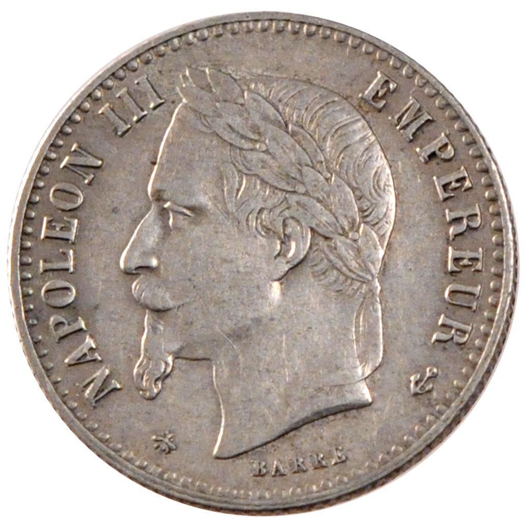 Francia, Napoleon III, Napoléon III, 50 Centimes, 1865, Paris, BB, Argento,...