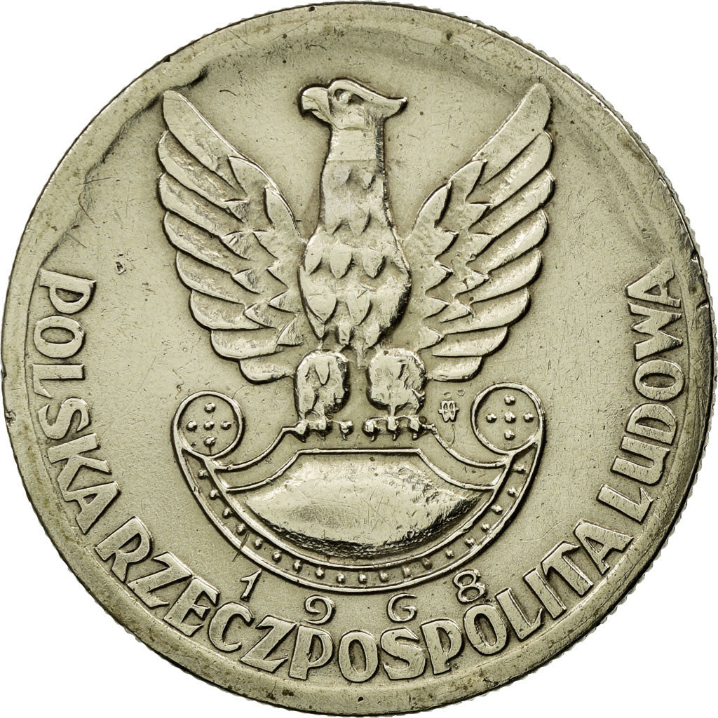 Moneta, Polonia, 25th Anniversary - Peoples Army, 10 Zlotych, 1968, Warsaw, MB+