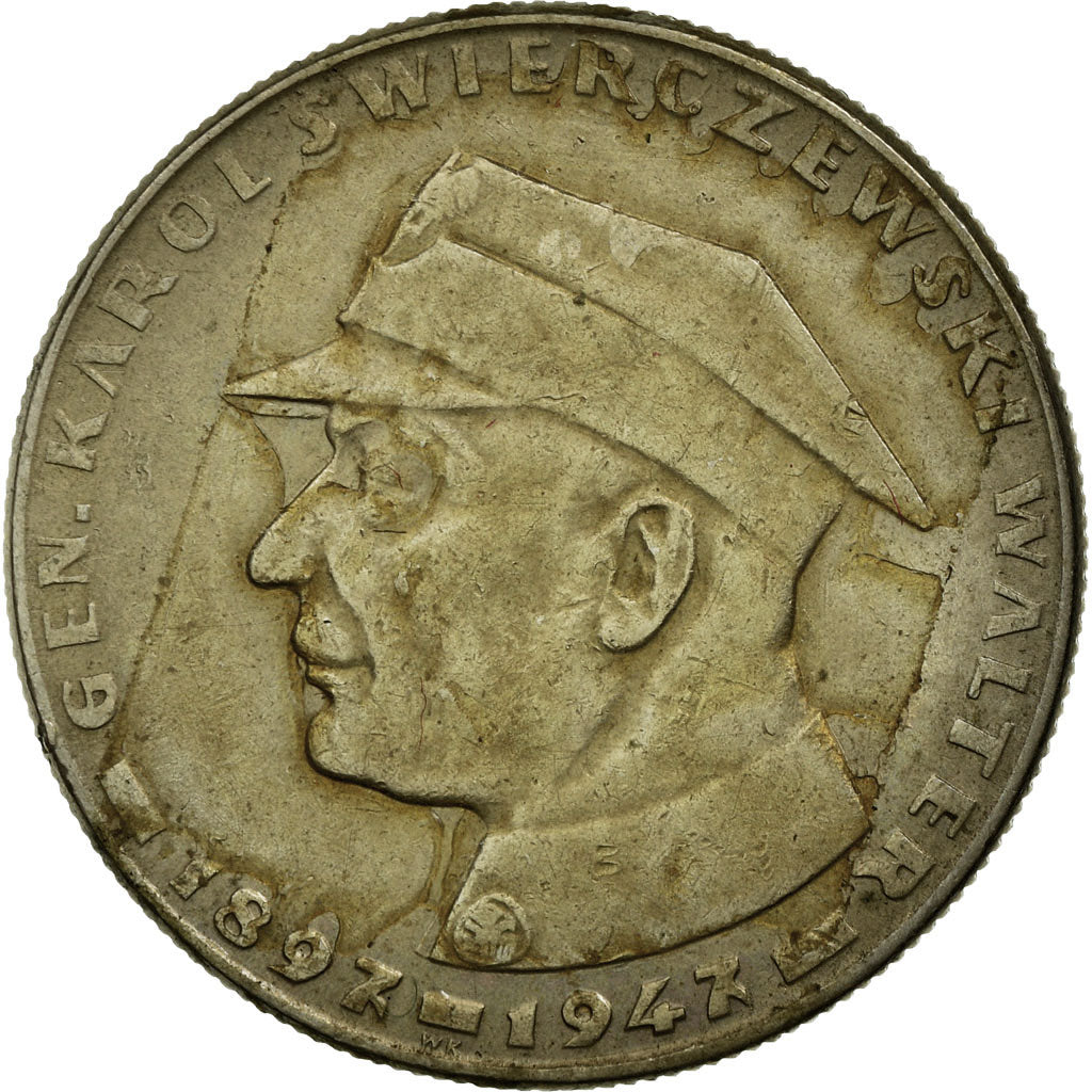 Monnaie, Pologne, 20th Anniversary - Death of General Swierczewski, 10 Zlotych