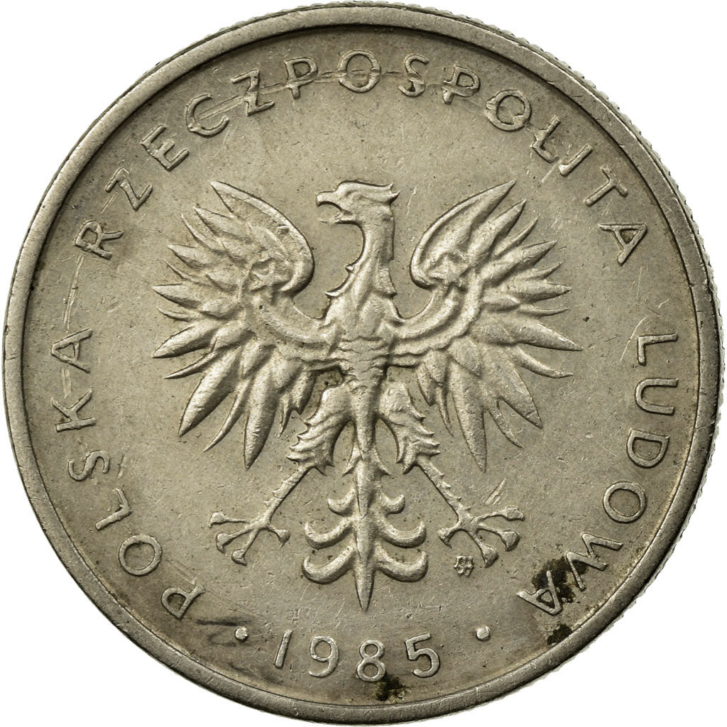Moneda, Polonia, 10 Zlotych, 1985, Warsaw, BC+, Cobre - níquel, KM:152.1