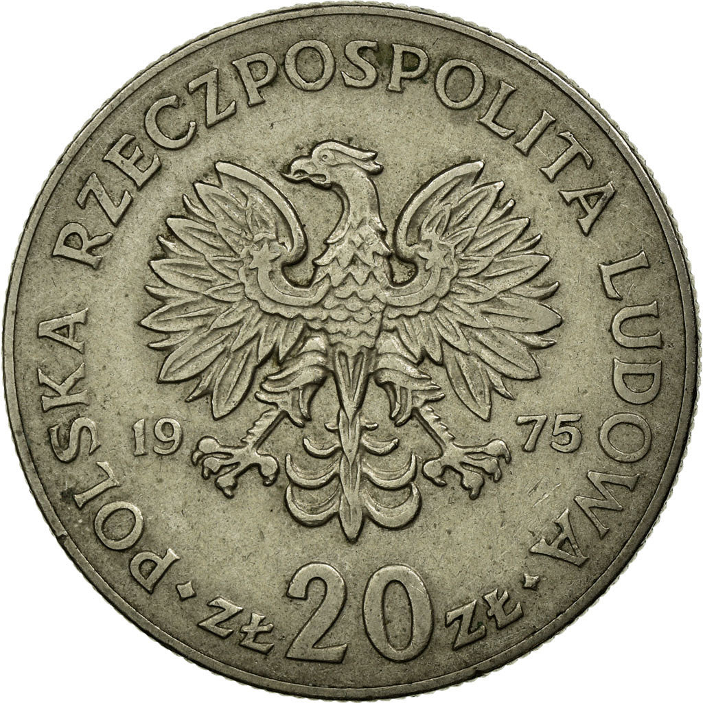 Monnaie, Pologne, 20 Zlotych, 1975, Warsaw, TTB, Copper-nickel, KM:69