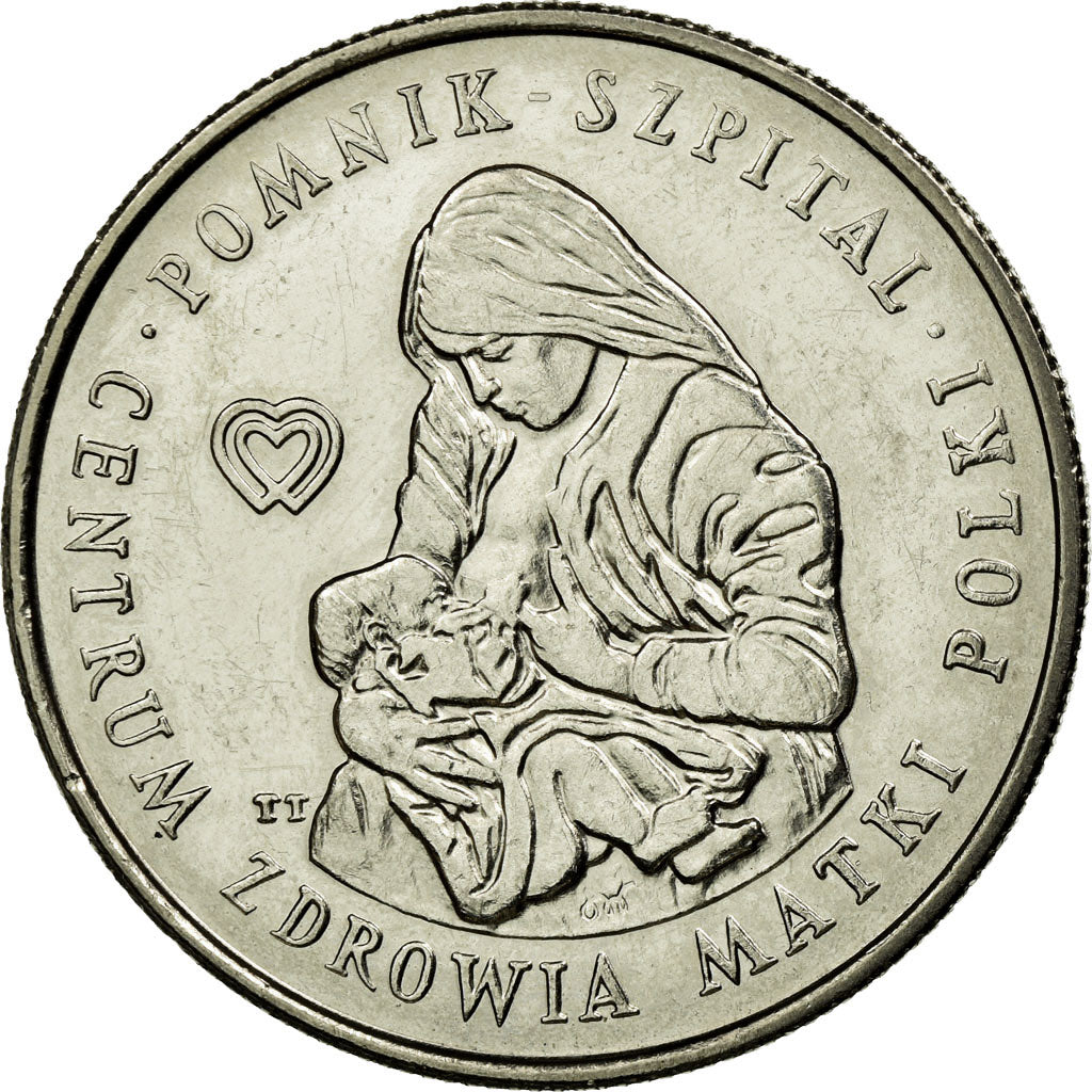 Coin, Poland, Polish Women's Memorial Hospital Center, 100 Zlotych, 1985