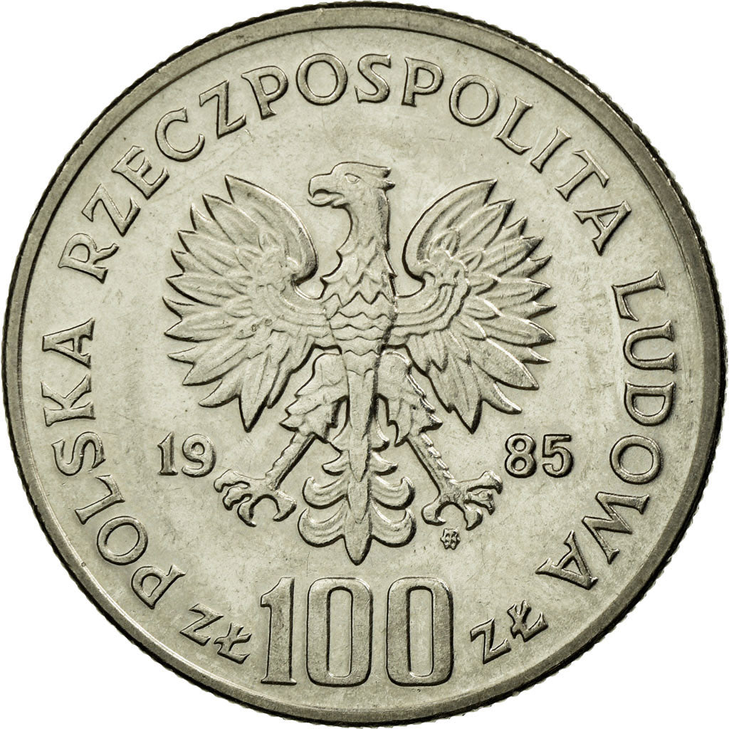 Coin, Poland, Polish Women's Memorial Hospital Center, 100 Zlotych, 1985