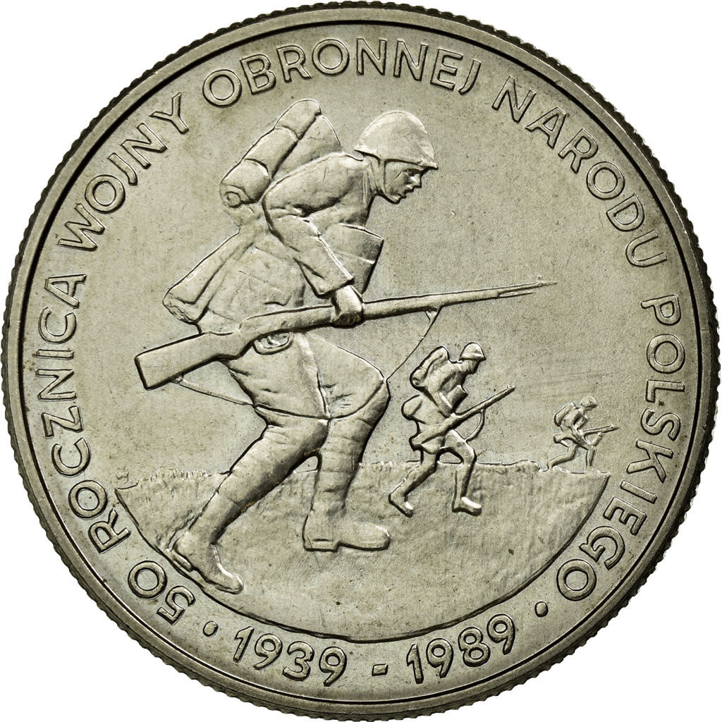 Münze, Polen, 50th Anniversary - Beginning of WWII, 500 Zlotych, 1989, Warsaw